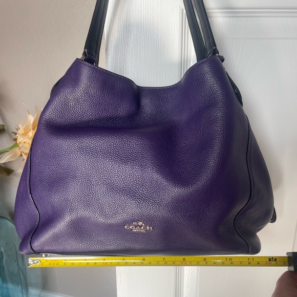 Purple Coach Purse 💜 Edie Handbag - Picture 15 of 17